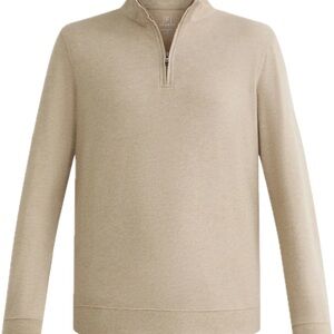 George Light Tan Zip-Up Sweater